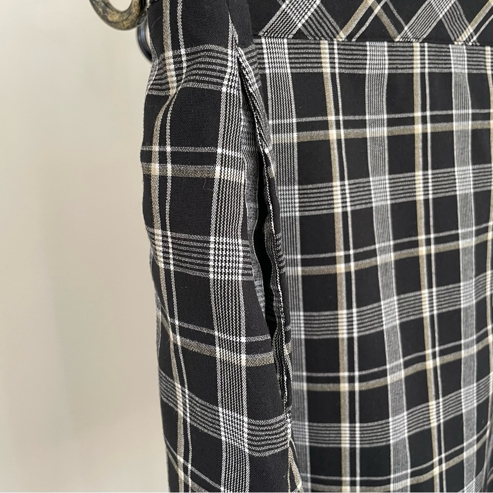EP Pro Golf Skort Womens 4 Black Tan White Plaid Pockets Golfer Outdoors Casual - Picture 5 of 14
